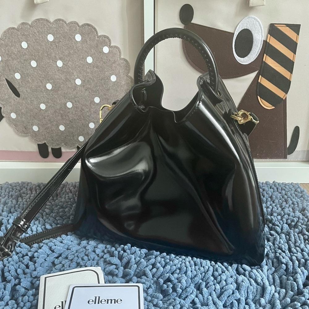 Elleme Raisin Bag in Mirror Black